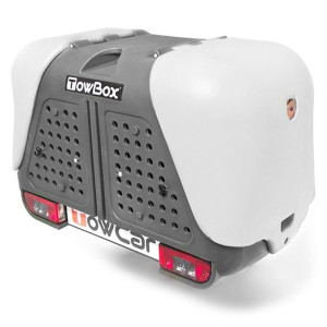 Cutii Portbagaj - Cu prindere pe carligul de remorcare 301-400 , Cutie portbagaj transport animale de companie/vanatoare Towbox V2 DOG Gri - autogedal.ro