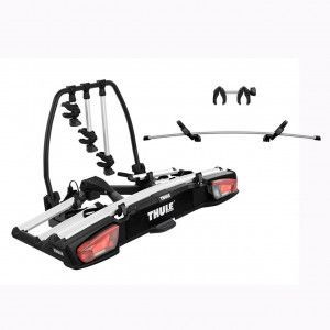 3 biciclete, Suport pentru 3/4 biciclete cu prindere pe carligul de remorcare Thule VeloSpace 939 XT3 - autogedal.ro