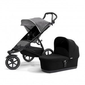 Transport copii, Carucior Thule Urban Glide 2 Gray Melanger cu landou - autogedal.ro