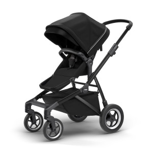 Transport copii - Carucioare Negru/Negru , Carucior Thule SLEEK Cadru Negru si Copertina Neagra - autogedal.ro
