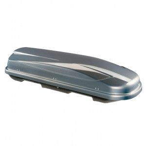 Cutii Portbagaj - Cu prindere pe bare transversale Gri , Cutie portbagaj Junior Aleo X-treme 450 Silver Aeroskin - autogedal.ro