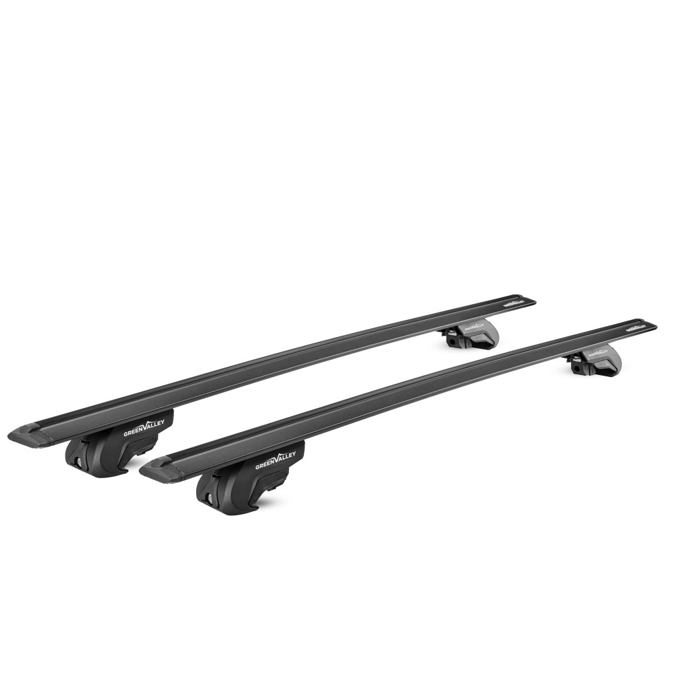 Bare transversale Green Valley Treck Vento Premium Black Aluminiu pentru BMW X3 Suv F25 2010-2017, cu prindere pe bare longitudinale integrate
