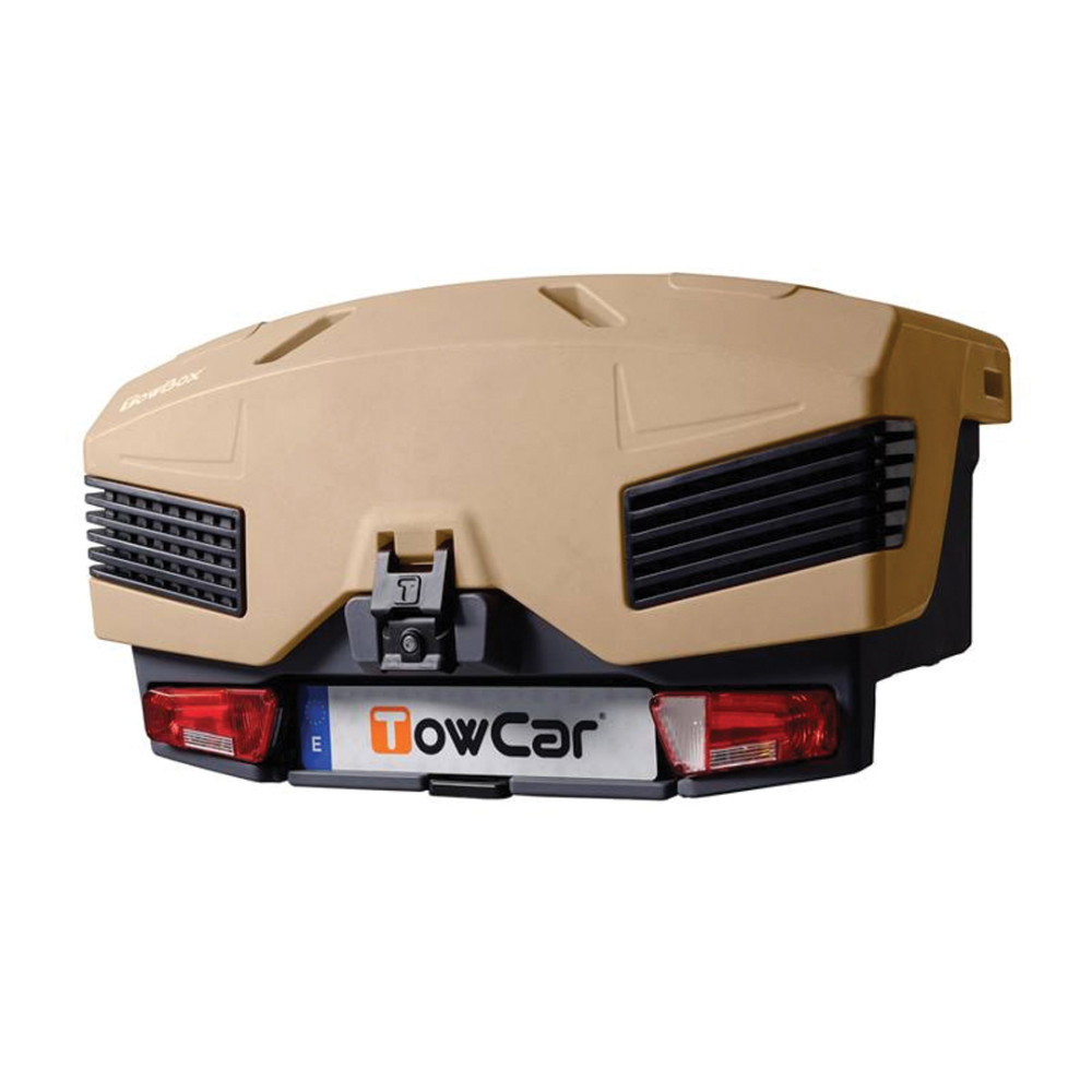 Cutie portbagaj pe carligul de remorcare TowBox Evo, Camel Bej