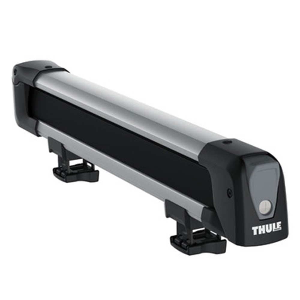 Suport ski&snowboard Thule SnowPack 7324, prindere pe bare transversale aluminiu cu profil T, 4 perechi ski-uri / 2 snowboard-uri