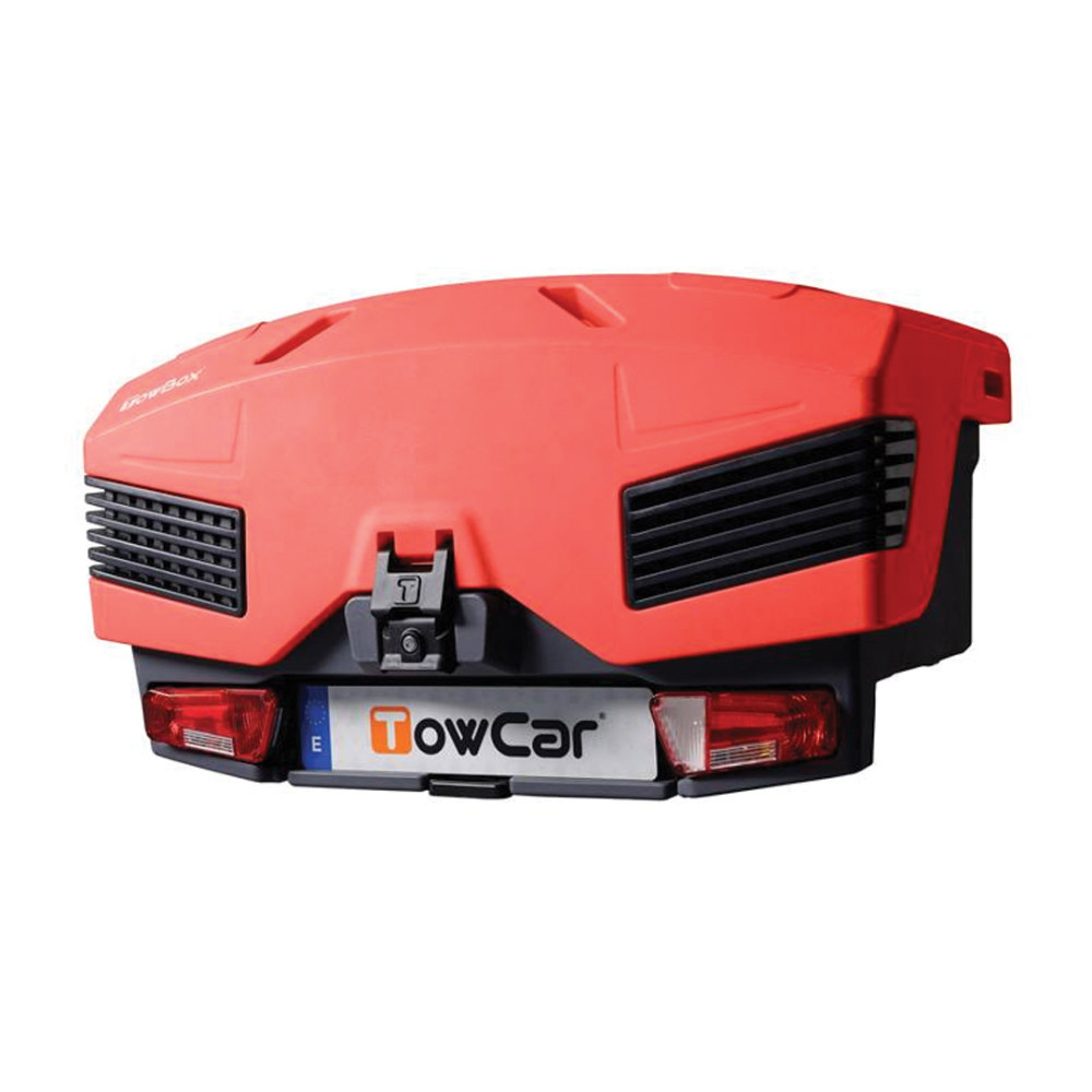 Cutie portbagaj pe carligul de remorcare TowBox Evo, Emotion Rosu