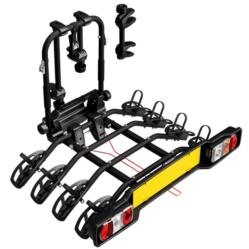 Suport biciclete Peruzzo Parma 4 biciclete 706/4N negru cu prindere pe carligul de remorcare