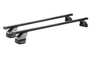 Bare transversale auto BMW Pe caroserie Negru , Bare transversale Menabo Omega Otel pentru BMW Serie 5 (F10), 4 usi, model 2013-2016 - autogedal.ro